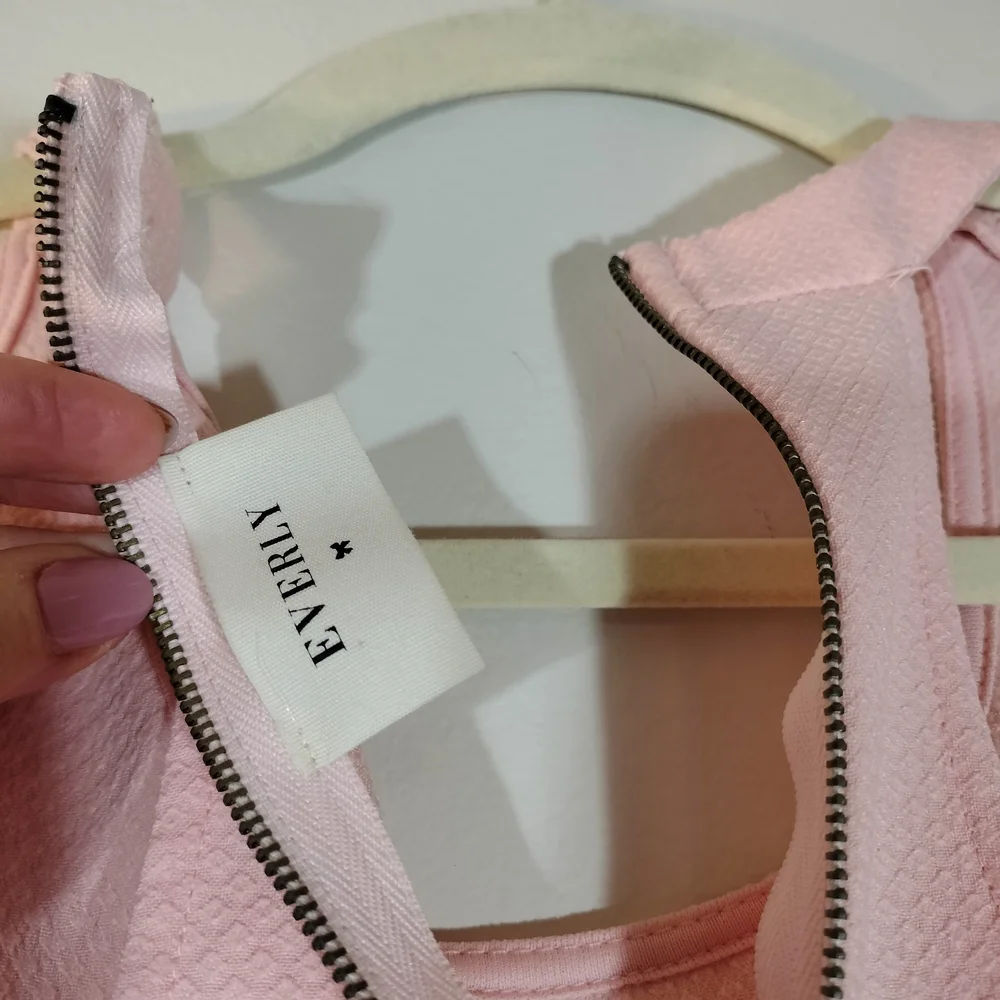 Everly Pink Sleeveless Ruffle Flounce Hem Mini Dress‎